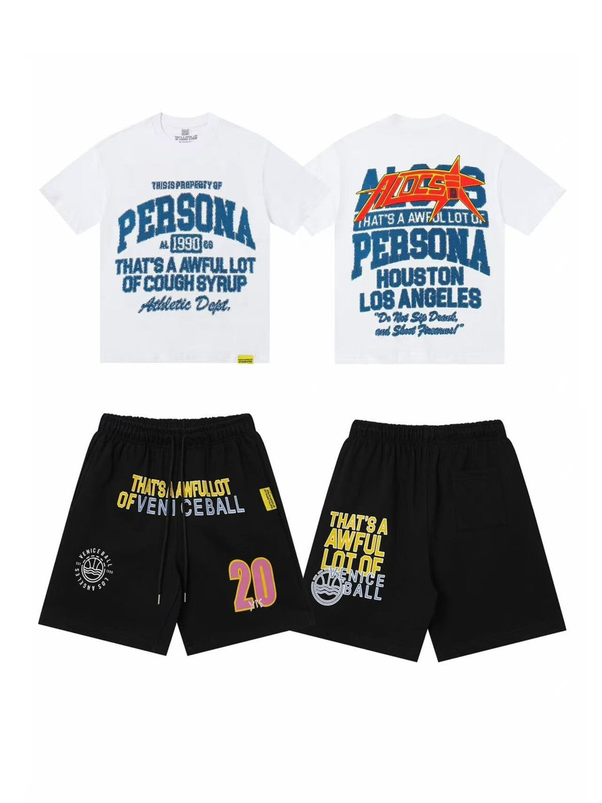THAT'S A AWFUL LOT OF COUGH SYRUP Persona Houston Short-Sleeve Set ¡ª front