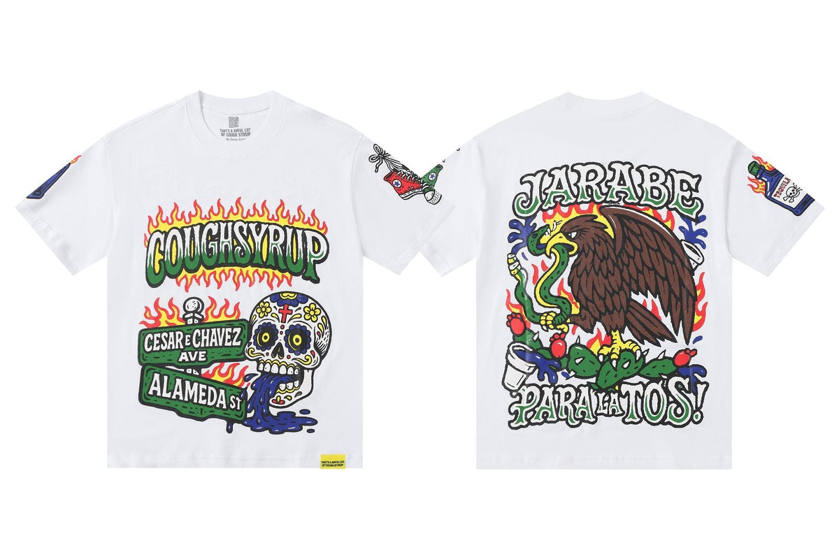 THAT'S A AWFUL LOT OF COUGH SYRUP Front & Back Graphic Short-Sleeve T-Shirt ¡ª front