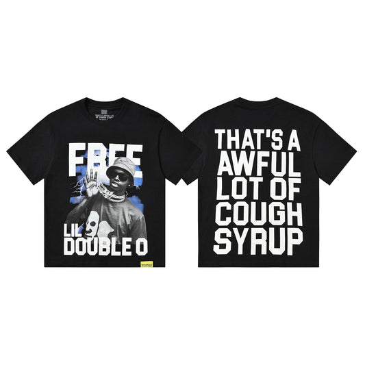THAT'S A AWFUL LOT OF COUGH SYRUP White & Blue Graphic T-Shirt ¡ª hero