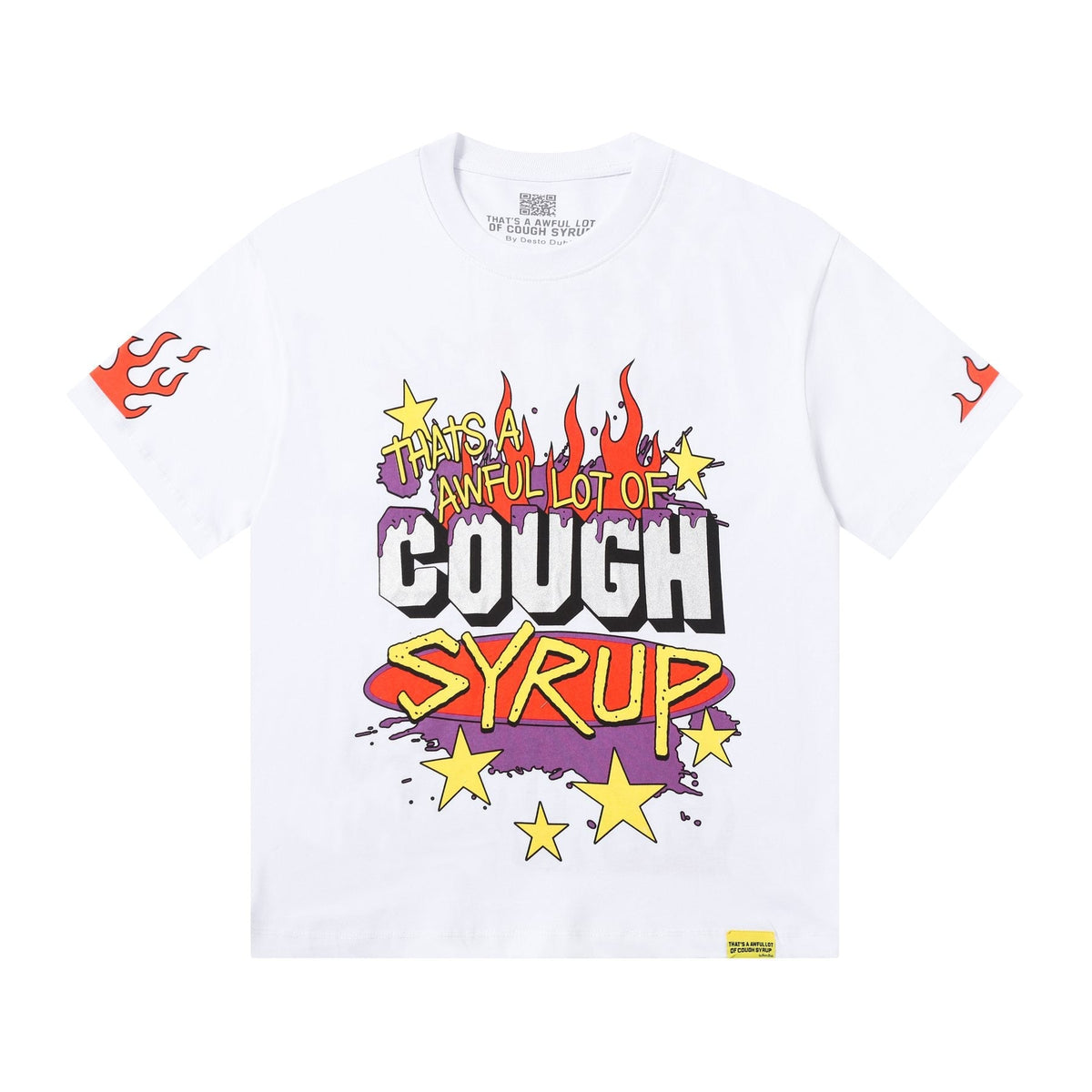 THAT'S A AWFUL LOT OF COUGH SYRUP Flame Graphic Short-Sleeve T-Shirt ¡ª front
