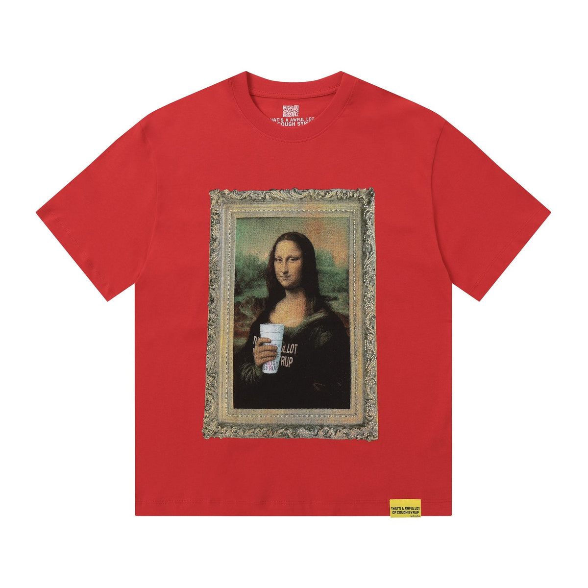 THAT'S A AWFUL LOT OF COUGH SYRUP Mona Lisa Graphic Short-Sleeve T-Shirt ¡ª front