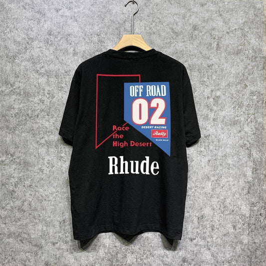 Rhude T-shirts Printed Trendy Pure Cotton
