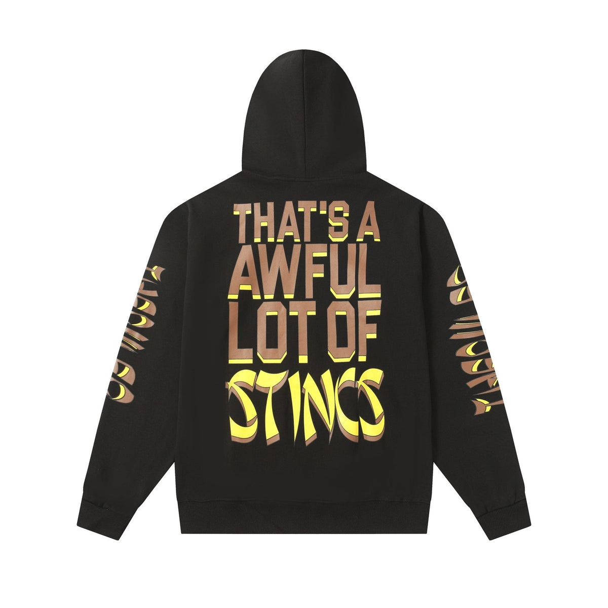 THAT'S A AWFUL LOT OF COUGH SYRUP Stings Character Graphic Hoodie ¡ª back