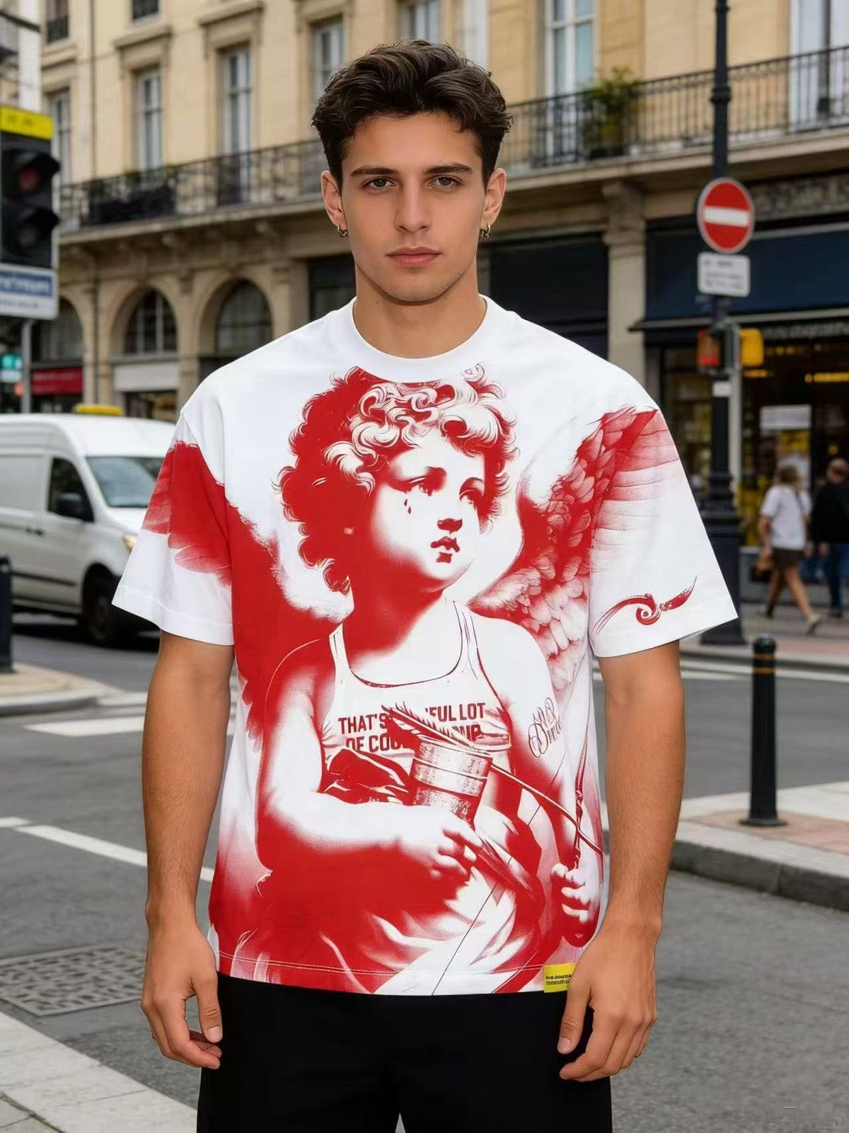 THAT'S A AWFUL LOT OF COUGH SYRUP Angel Gothic Text Graphic T-Shirt ¡ª hero