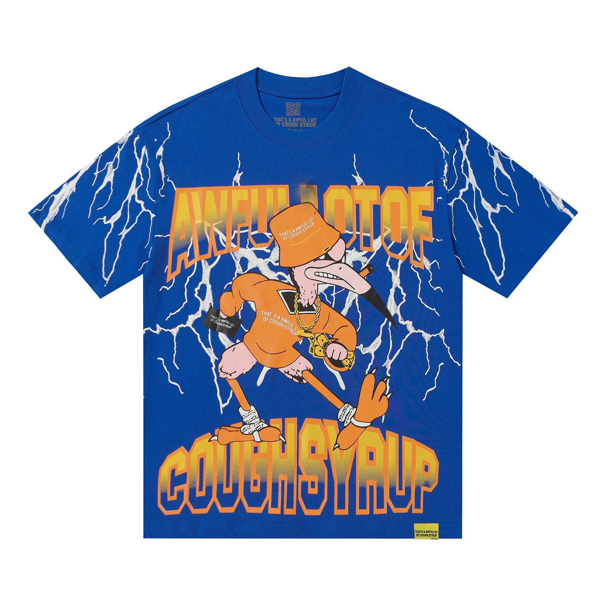 THAT'S A AWFUL LOT OF COUGH SYRUP Lightning Cartoon Graphic T-Shirt ¡ª hero